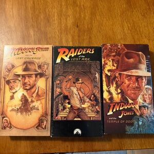 Indiana Jones Trilogy VHS Set - Multicolor EUC